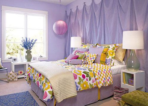 卧室彩色背景墙精彩设计案例欣赏（图） 