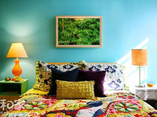 多彩墙面丰富想象 9款卧室墙漆配色方案(图) 