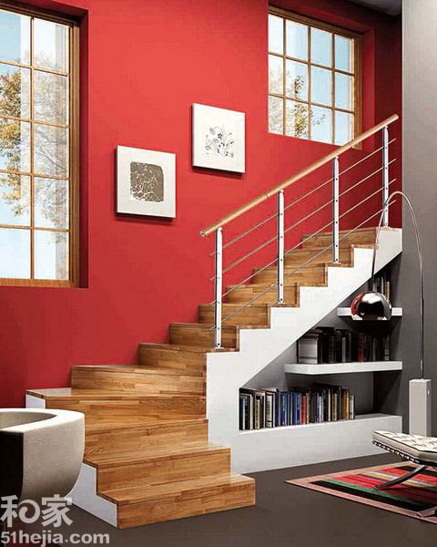 11个绝妙设计方案 客厅楼梯相勾连（组图） 