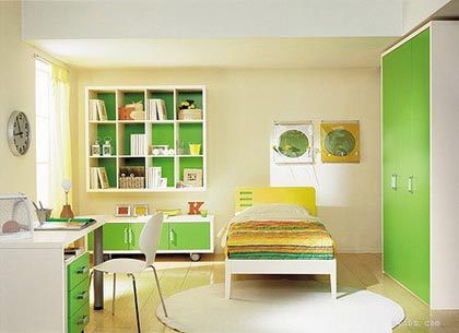 孩子最佳成长环境 浅绿色儿童房装修设计案例 