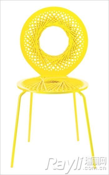 CARNEVALE STUDIO黄色编织椅 