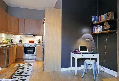 创意小户型家居设计 厨房与书房融为一体(图) 