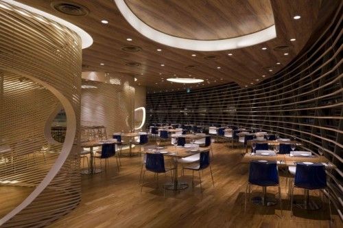 黄金比例般的曲线构成 新加坡鹦鹉螺餐厅(图) 