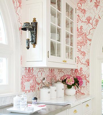 美味天地 在厨房使用美丽壁纸的35个创意推荐 