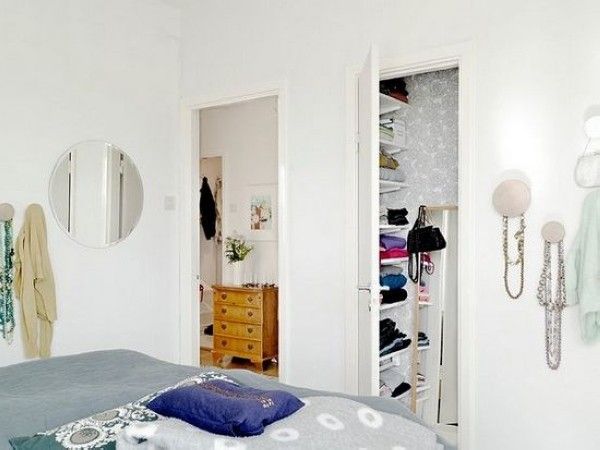北欧风情公寓 与空间巧妙结合的衣帽间(图) 