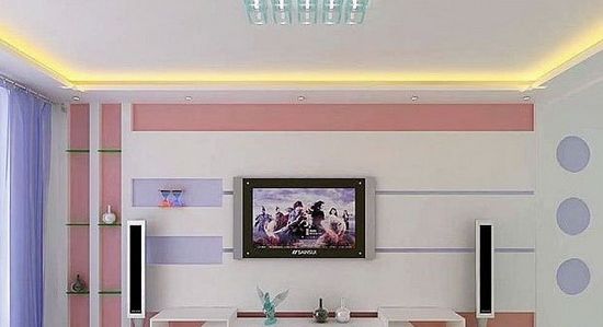 欧式客厅电视背景墙 与现代家居结合的感觉 