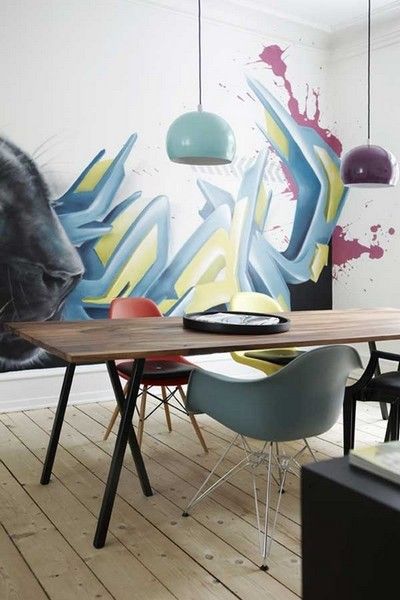 壁画艺术做室内设计 哥本哈根的公寓欣赏(图) 