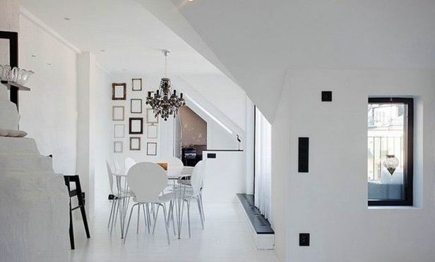 斯德哥尔摩的阁楼设计 精致的白色优雅家 