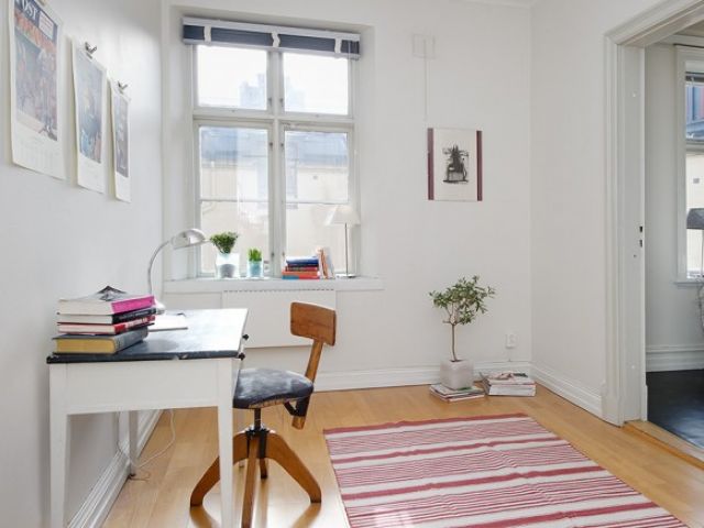 87平米简洁细长公寓 舒适温馨北欧家（图） 