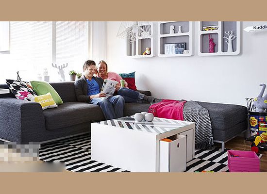 宜家粉自晒巧妙设计 欣赏超赞活泼IKEA小客厅 