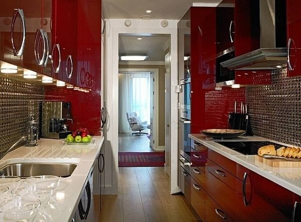 喜庆的红色厨房设计 实用中高调出位（组图） 