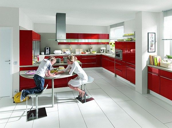 火热红色厨房设计 实用之中的高调出位(组图) 