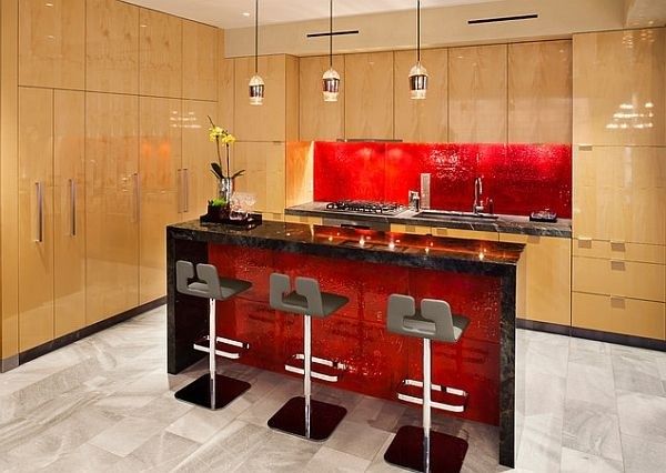 红色厨房实用中高调出位 多款红色调厨房设计 