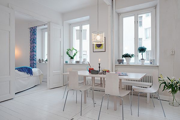 50平哥德堡白色公寓 斯堪的纳维亚风格家 