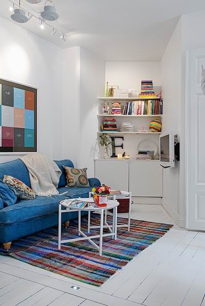 50平哥德堡白色公寓 斯堪的纳维亚风格家 