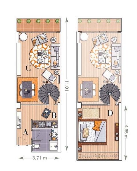 完美利用 58平米小公寓的不思议空间(组图) 