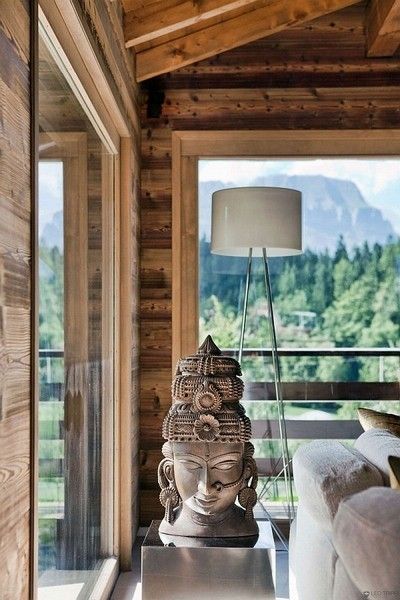 别致的奢华 法国阿尔卑斯山的橡树木屋(组图) 