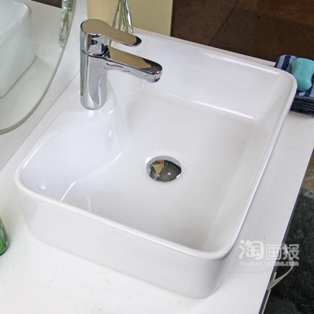 纯白洁净洗手台盆 简单的洁具五金设计（图） 