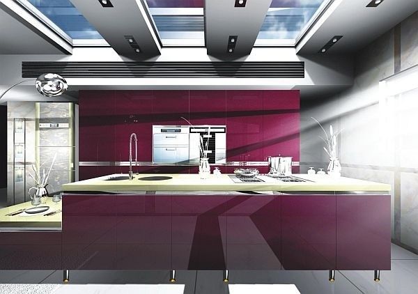 葡萄美酒夜光杯 魅惑紫色厨房设计赏析(组图) 