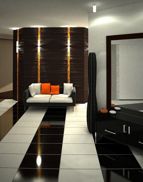 橙色视觉点亮空间 简洁明快的现代公寓(组图) 