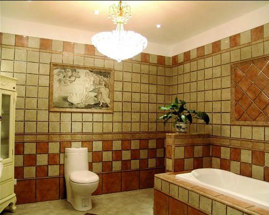 14款瓷砖铺贴花样 看格子控的浪漫卫浴世界 