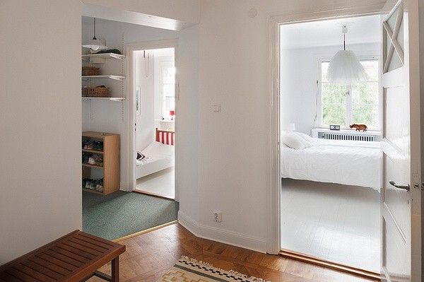 美好简洁家居 瑞典白色阁楼公寓设计（组图） 