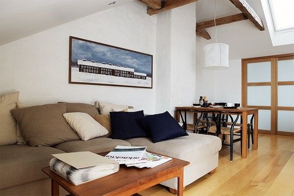 美好简洁家居 瑞典白色阁楼公寓设计（组图） 