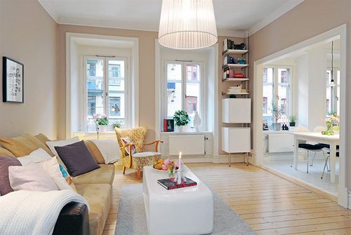 经典白色系 简洁大方的北欧公寓设计(组图) 