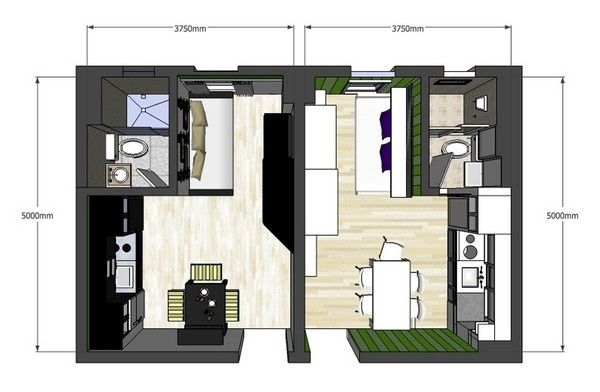 20平米小户型 双胞胎姐妹的甜美公寓设计(图) 