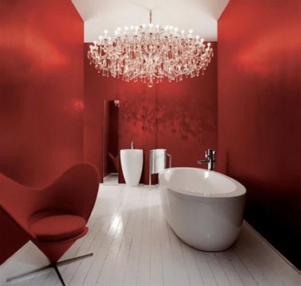 个性化时尚家装 红色浴室家居设计（图） 