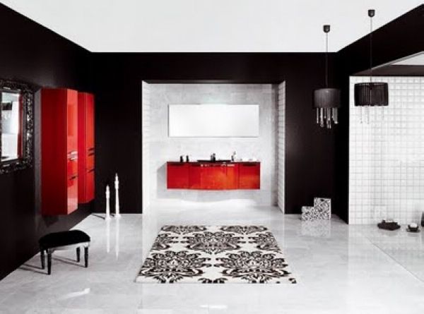 色彩大不同之 红色卫浴间家居设计欣赏（图） 