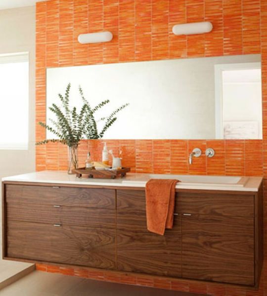 色彩大不同之 橙色卫浴间家居设计欣赏（图） 