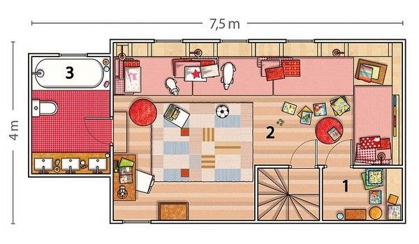 空间巧利用阁楼变身儿童房 3套阁楼儿童房设计 