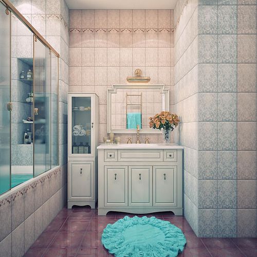 现代与复古的融合 浴室瓷砖铺贴华丽享受  