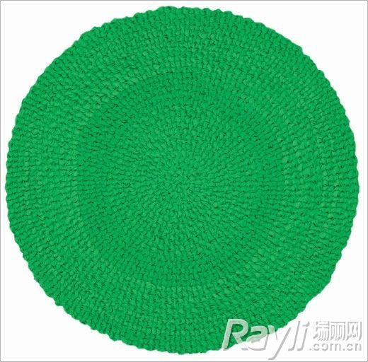 MESCLA编织风格的绿色地毯 