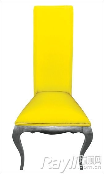 Jetclass柠檬黄色的高背椅子 