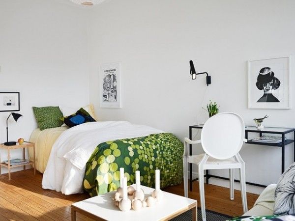 你如何装饰小空间 33平米翠绿的公寓（组图） 