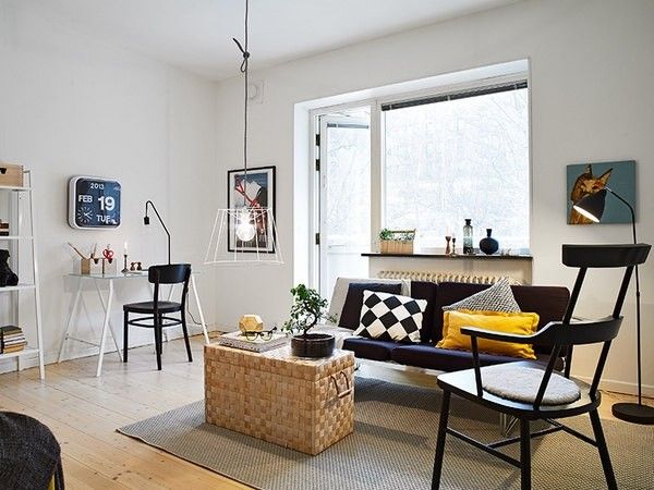 35平米黑白简约小户型瑞典公寓设计赏析（图） 