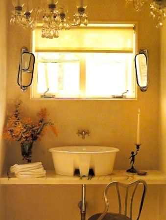 浴室洗手池也讲究 20款窗下洗手池设计 