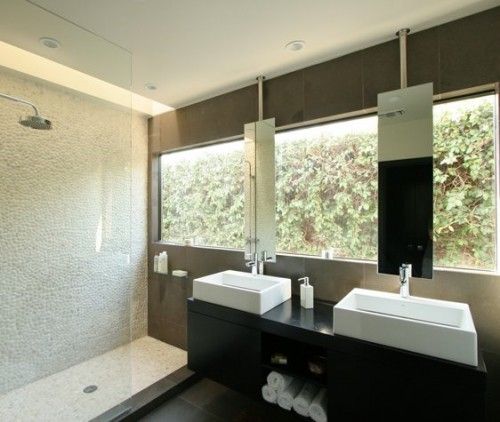 浴室洗手池也讲究 20款窗下洗手池设计 