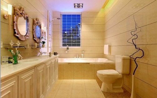 7个瓷砖铺贴方案 简约装饰温馨卫浴空间 
