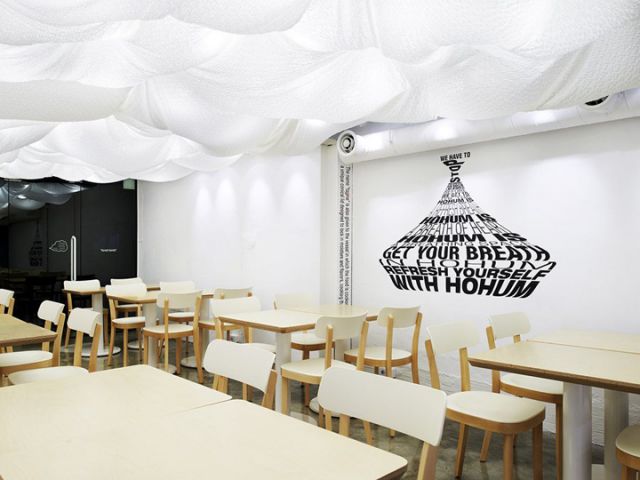 黑白主色调的温馨 汉城Ho-Hum餐厅设计(组图) 