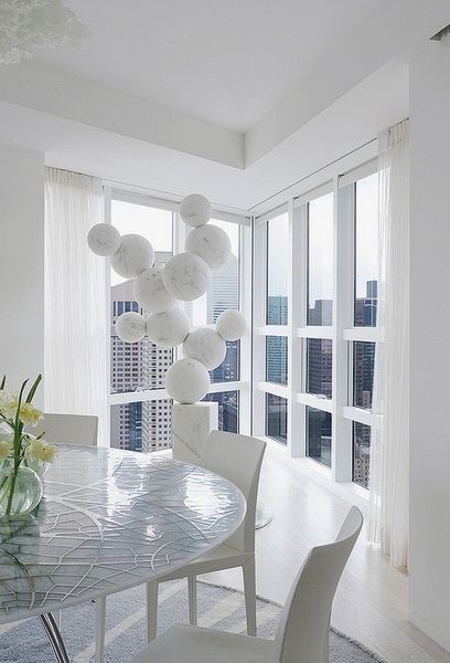 纽约纯白色超现代公寓设计 时尚活力家居 