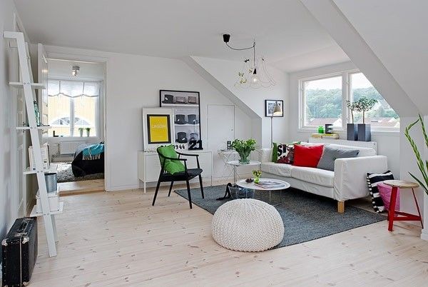 色彩玩转小清新 瑞典55平米两室公寓设计（图） 