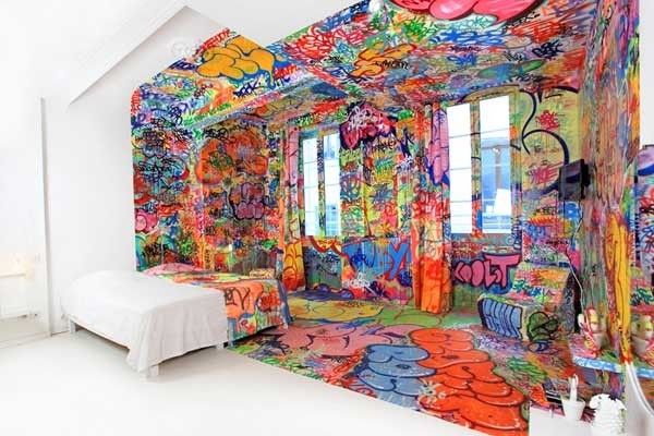 法国艺术家的惊艳空间 涂鸦旅馆赏析（图） 