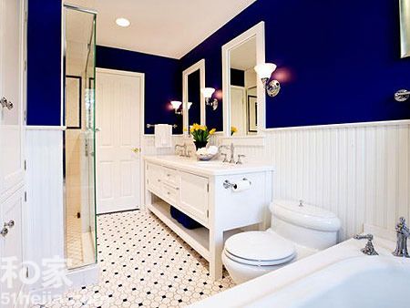 卫浴装饰一步到位 13个色彩卫浴间缤纷陋室 