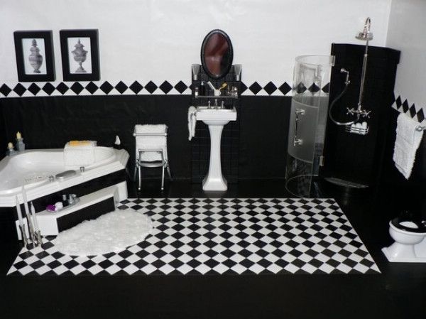 浴室黑白配 家居设计也可大不同之（组图） 