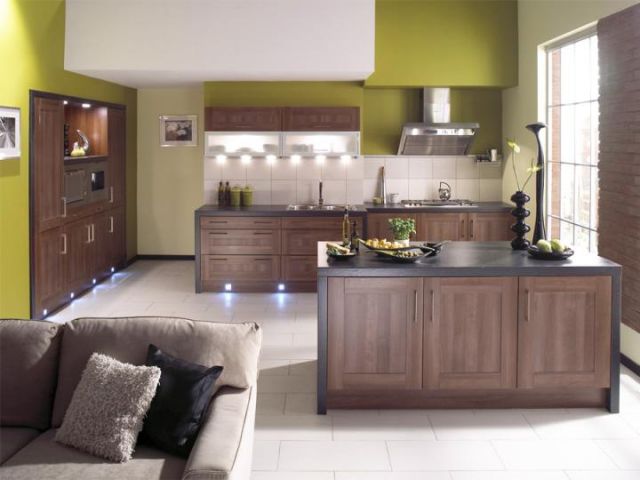 绿满厨房 8款厨房整体橱柜给你春的感觉(图) 