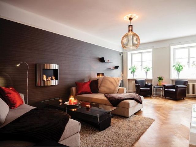 115平米现代简洁公寓 黑白红演绎时尚奢华 