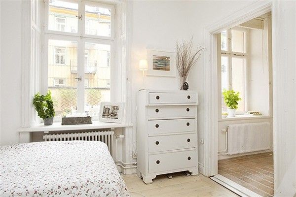白色地板北欧家装 38平米田园风格小公寓(图) 